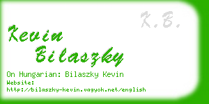 kevin bilaszky business card